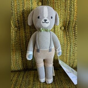 Adorable Knit Dog Plush Toy